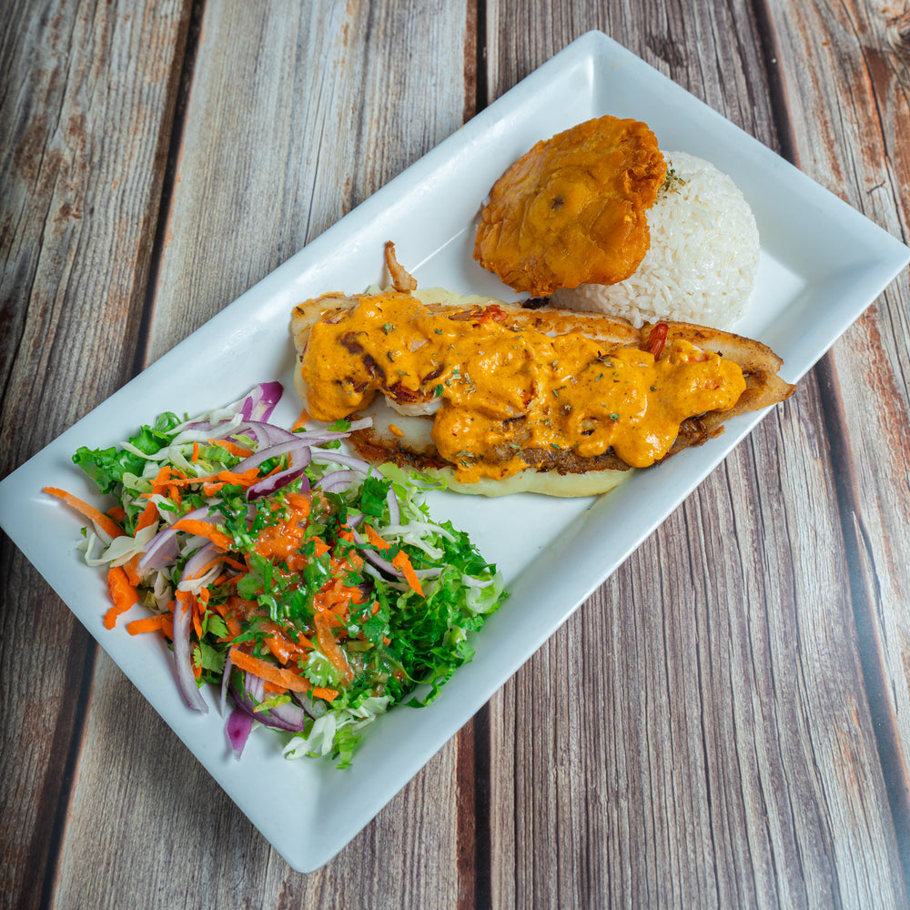Colombian dish at Sabor Colombia